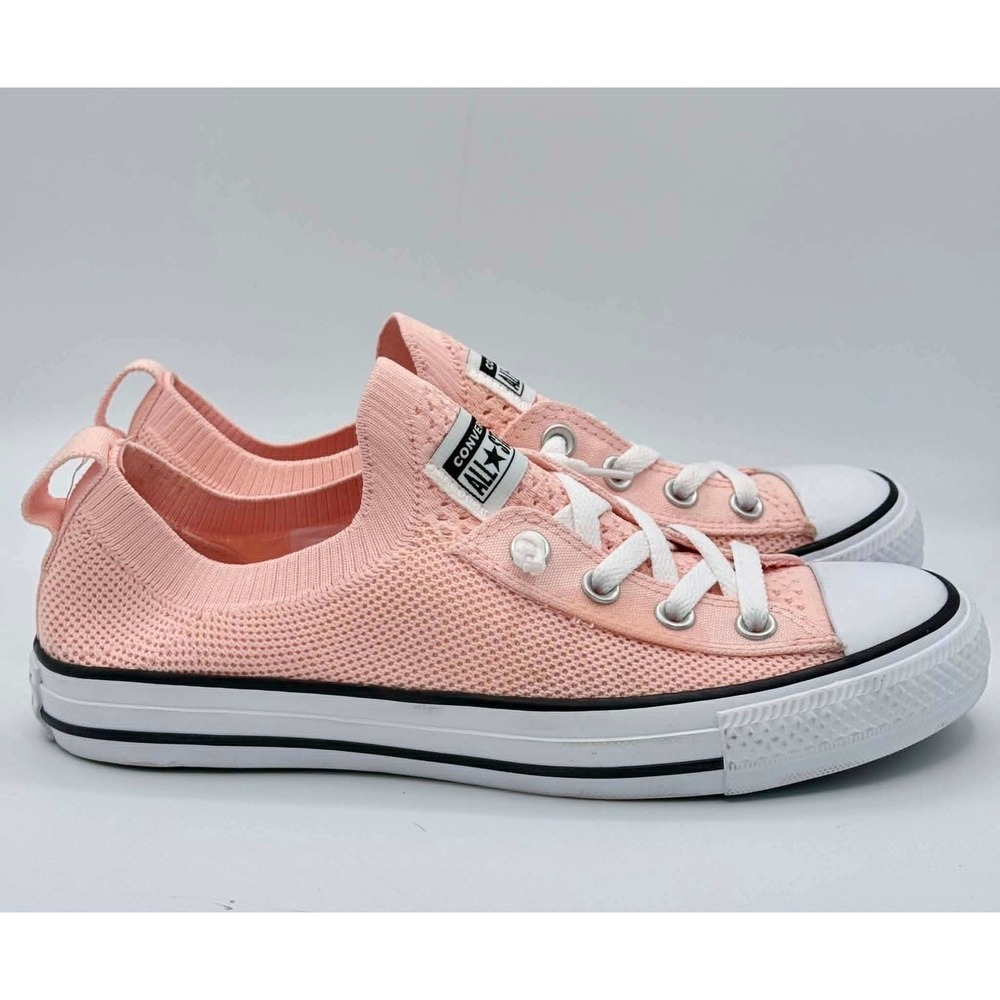 Converse Chuck Taylor All Star Shoreline Knit Peach Pink Slip On Shoes A10925F 8 - Picture 3 of 8